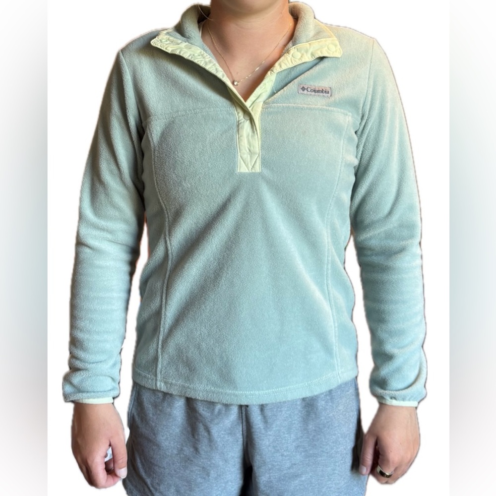 Columbia Mint Green Fleece Half-Snap